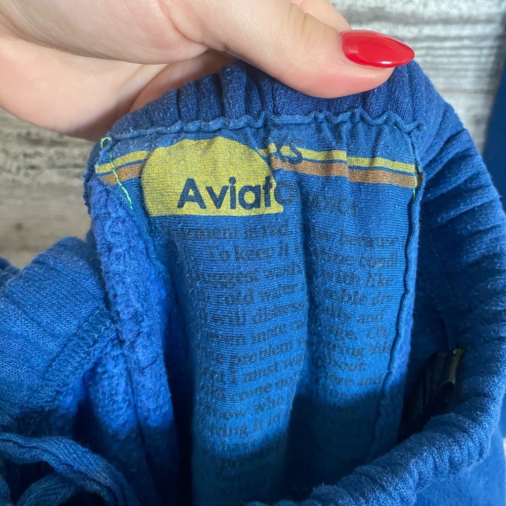 Aviator Nation Blue Smiley Face Cropped Sweatshirt & Joggers Set - Picture 7 of 9